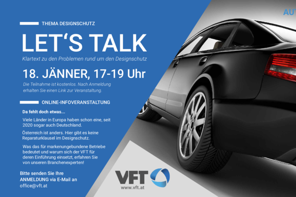 VFT Veranstaltungsreihe "Let's talk"