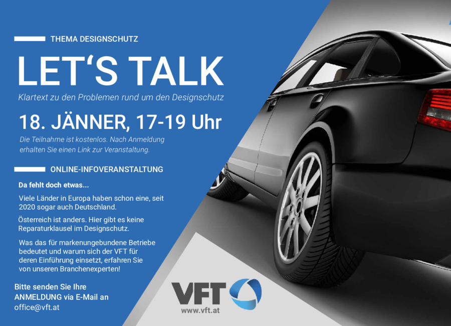 VFT Veranstaltungsreihe "Let's talk"